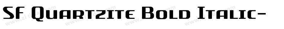SF Quartzite Bold Italic字体转换